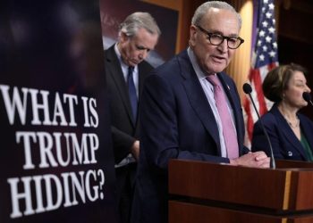 Schumer accuses DOJ of breaking the law over redacted Epstein files